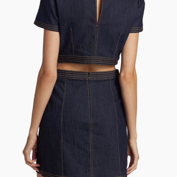 Cinq à Sept Maddy Cutout Denim Dress - Picture 2 of 3